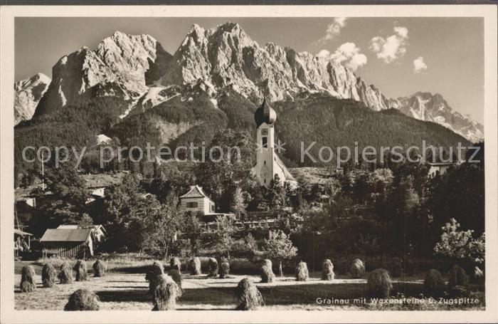 Grainau mit Waxensteine und Zugspitze