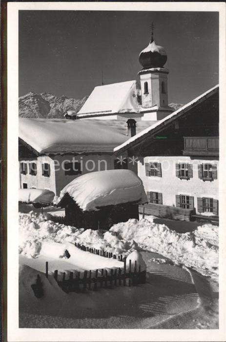 GARMISCH-PARTENKIRCHEN Bayern Dorfpartie Kirche