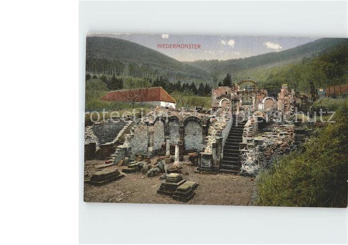 Elsass Alsace Klosterruine Niedermuenster