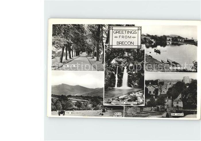 Brecon The River Promenade Newton Pool Waterfalls The Beacons The Castle