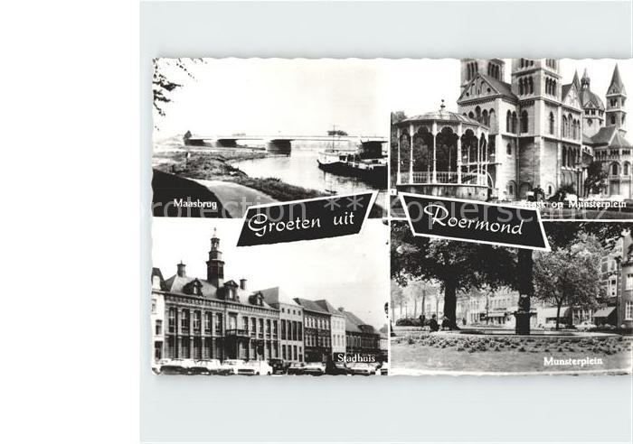 Roermond Maasbrug Stadthuis Kiosk Munsterplein