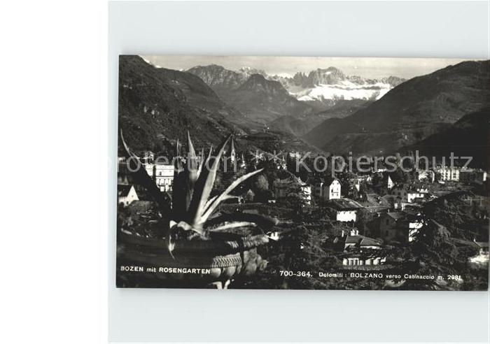 Bozen Suedtirol mit Rosengarten