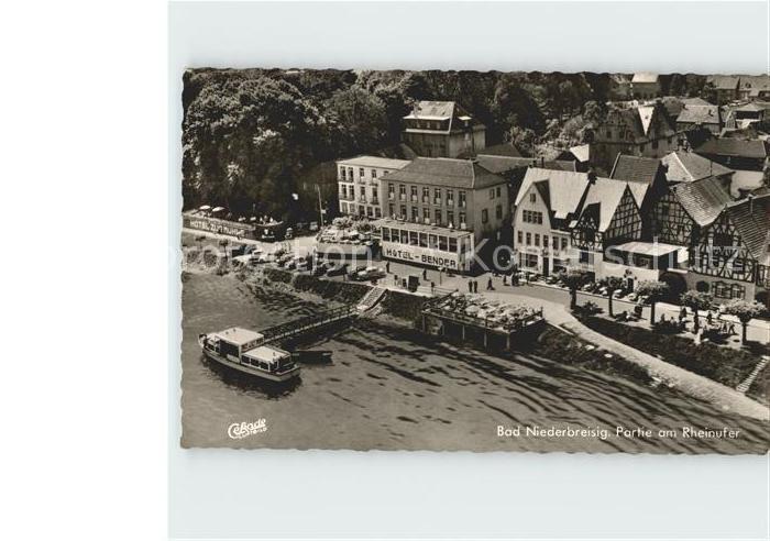 Bad Niederbreisig Partie am Rheinufer Fliegeraufnahme