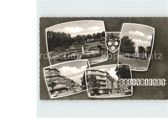 Rheinhausen Duisburg Stadtpark Krupp Brunnen Friedrich Alfred Str Am Markt