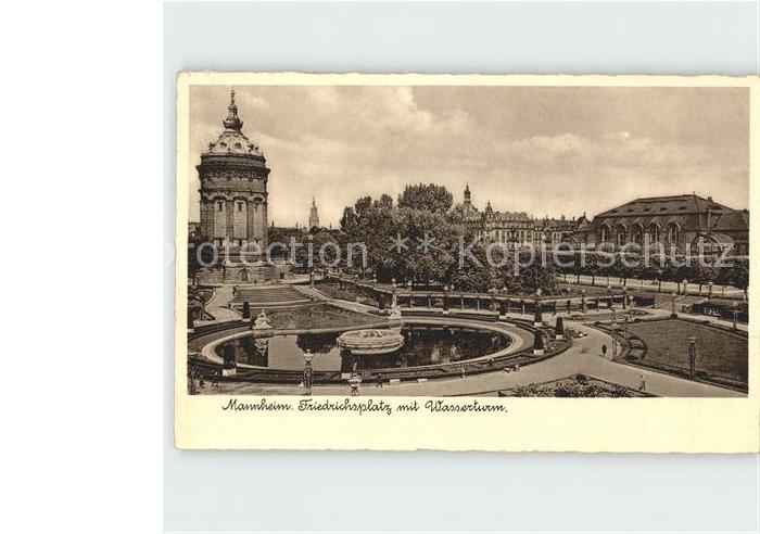 MANNHEIM BW Friedrichsplatz mit Wasserturm