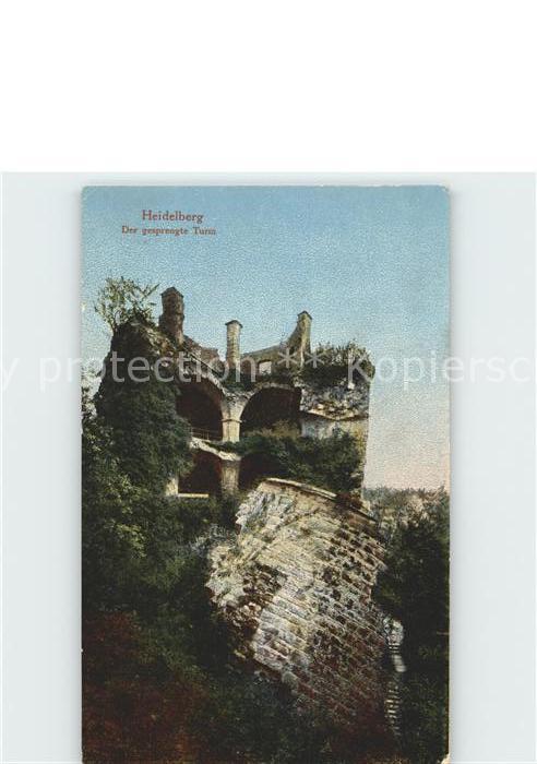 Heidelberg Neckar Der gesprengte Turm