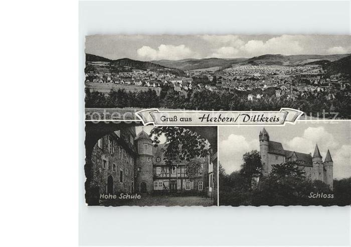Herborn Hessen Panorama Hohe Schule Schloss