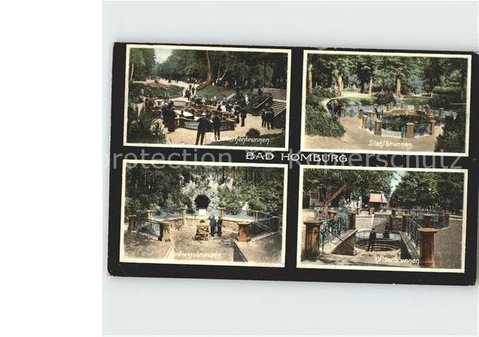 Bad Homburg Elisabethenbrunnen Stahlbrunnen Ludwigsbrunnen Kaiserbrunnen