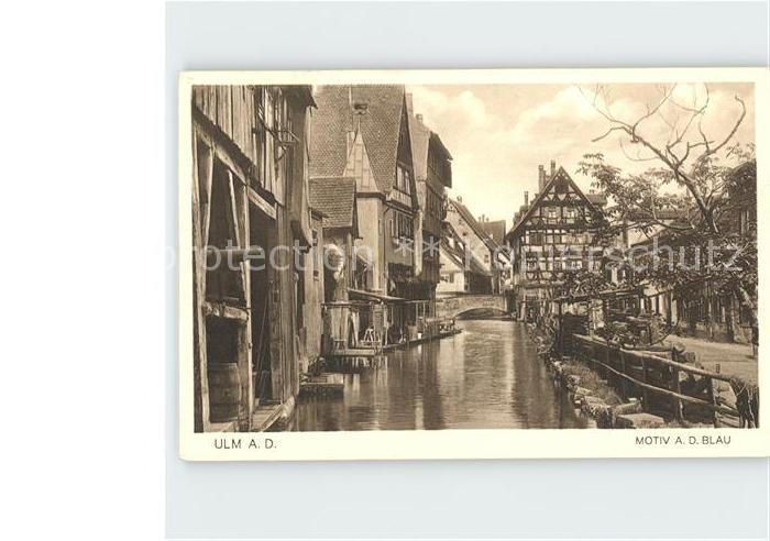 Ulm Donau Motiv an der Blau