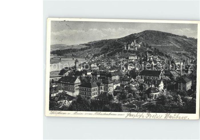 Wertheim Main Stadtblick vom Blindenheim