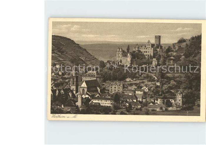 Wertheim Main Stadtblick mit Burg