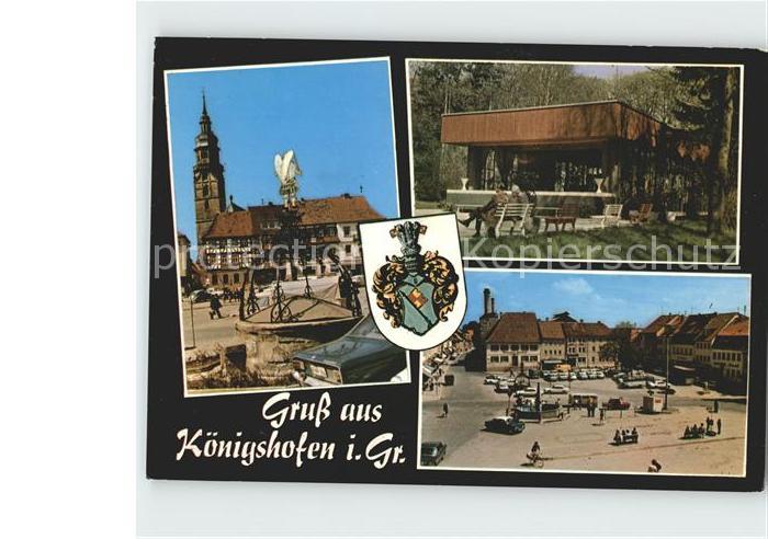 Koenigshofen Bad Kirche Park Markplatz