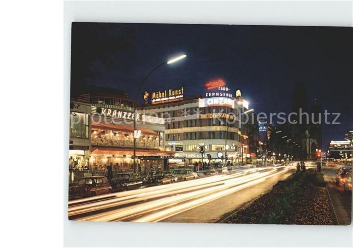 BERLIN  CITY Kurfuerstendamm mit Cafe Kranzler und Kaiser Wilhelm Gedaechtniskir