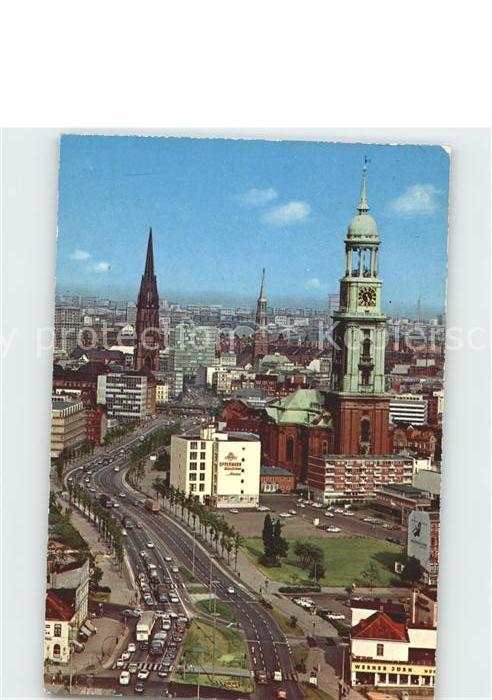 HAMBURG  CITY Michel mit St Nikolai und St Katharinenkirche