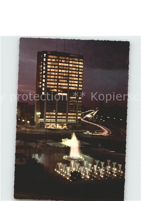 BERLIN  CITY Ernst Reuter Platz Telefunken Gebaeude Wasserspiele