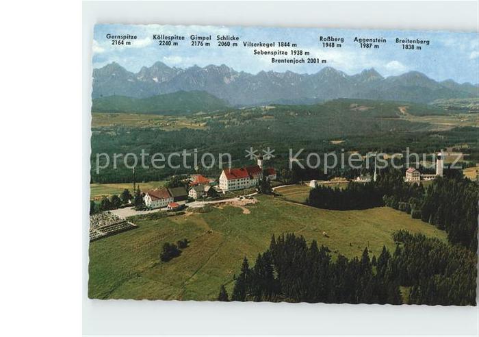 Hohenpeissenberg Fliegeraufnahme mit Alpenblick