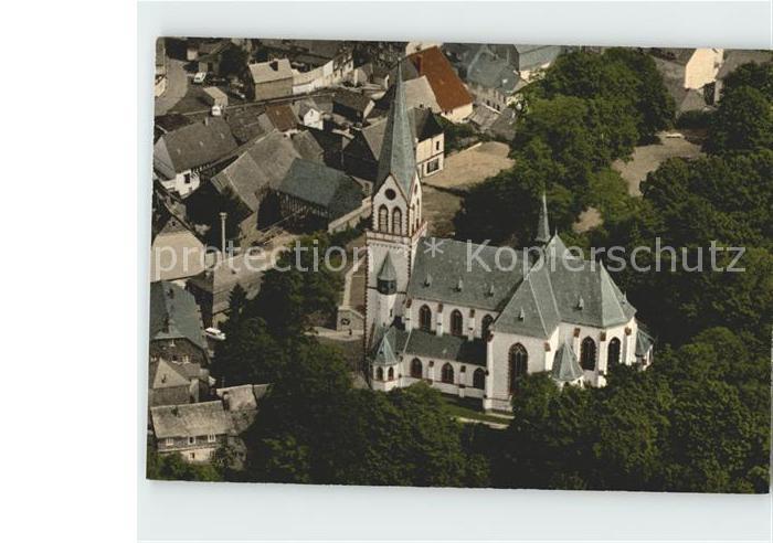 Kastellaun Hunsrueck Katholische Pfarrkirche Fliegeraufnahme