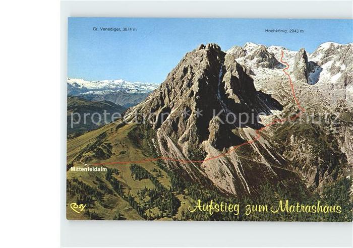 Hochkoenig mit Mittenfeldalm und Gr Venediger