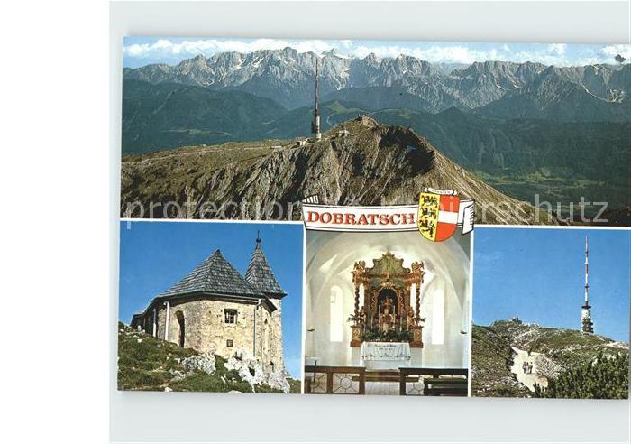 Dobratsch Kaernten Sendeturm des oesterr Rundfunks Dt Kirche Altar Julische Alpe