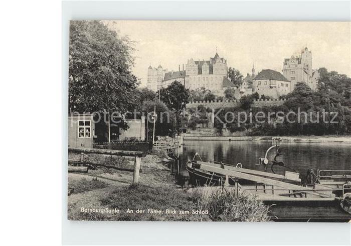 Bernburg Saale An der Faehre Schlossblick
