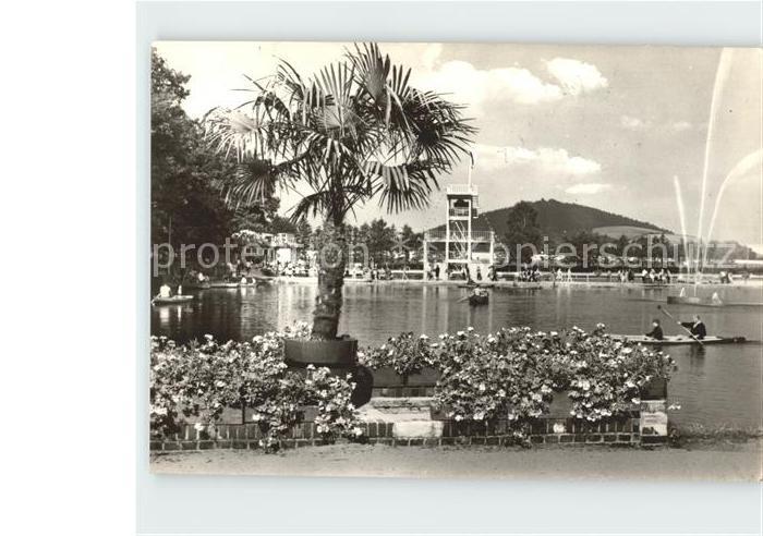 Grossschoenau Sachsen Waldbad Palme Fontaene