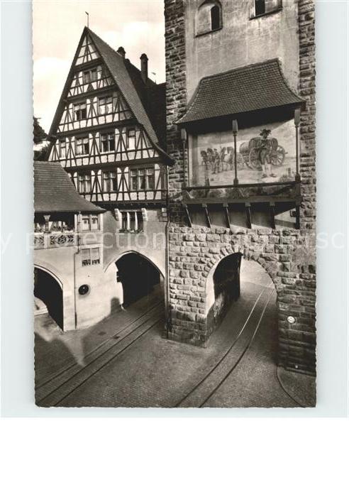 Freiburg Breisgau Gasthof zum Baeren Oberlinden mit Schwabentor