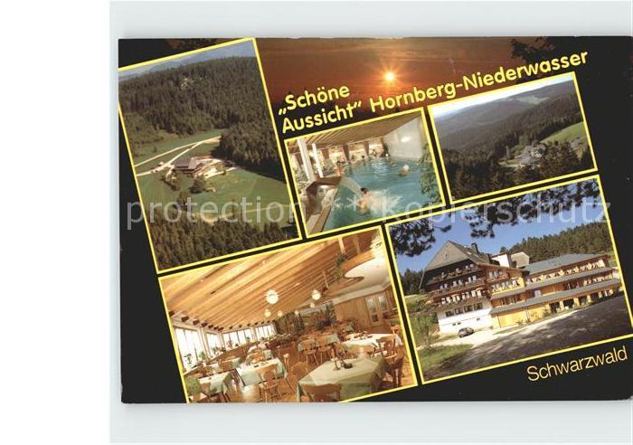 Niederwasser Fliegeraufnahme Hallenbad Hoehen Hotel Schoene Aussicht Gastraum