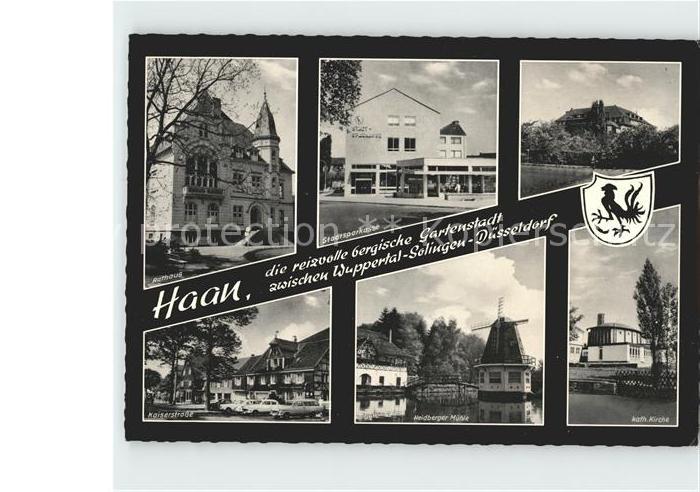 Haan Rheinland Rathaus Sparkasse Kaiserstr Heidberger Muehle Kath Kirche