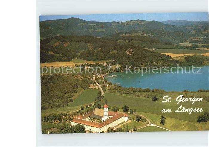 St Georgen Gailtal Laengsee Kloster Fliegeraufnahme