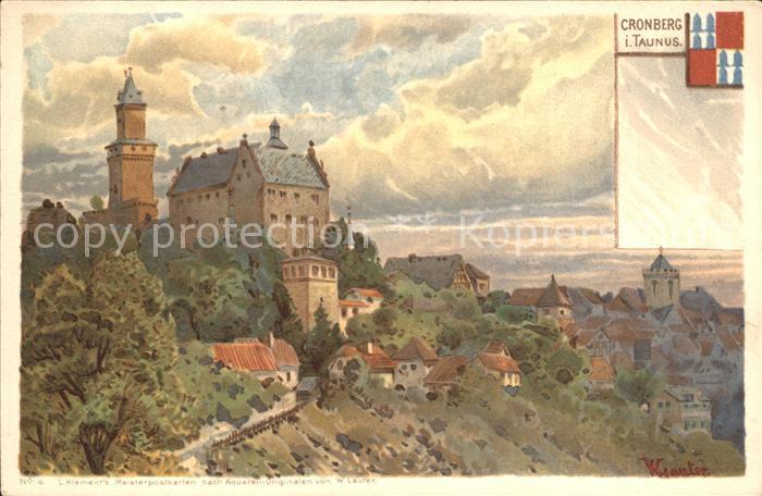 Cronberg Taunus Burg Schloss Kuenstlerkarte