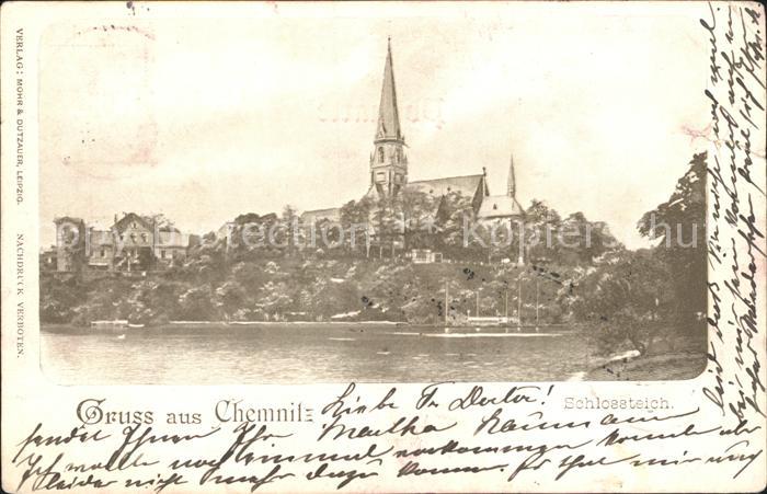 CHEMNITZ Sachsen Schlossteich Kirche