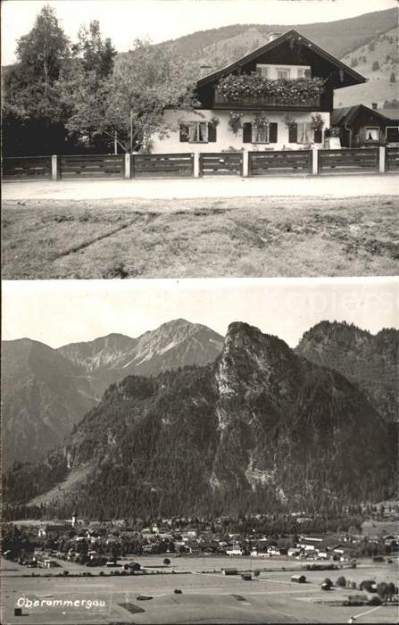 OBERAMMERGAU Bayern Panorama mit Alpen