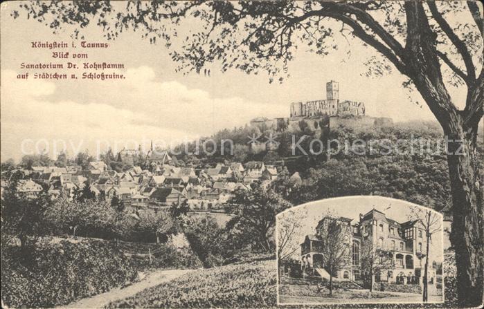 Koenigstein Taunus Sanatorium Dr Kohnstamm Stadtblick Schlossruine