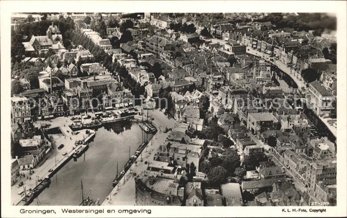 Groningen Westersingel en omgeving Fliegeraufnahme