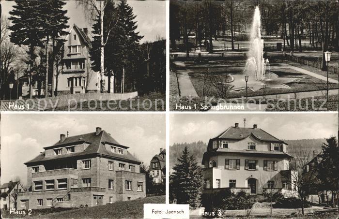 Bad Orb Sanatorium Pfeiffer Krug Haus 1 Springbrunnen Haus 2 und 3