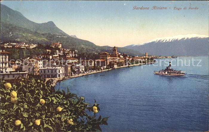 Gardone Garda Panorama Dampfer