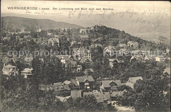 Wernigerode Harz mit Lindenberg und Brocken