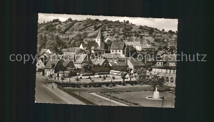 Bad Orb Bahnhofsplatz mit Stadtblick