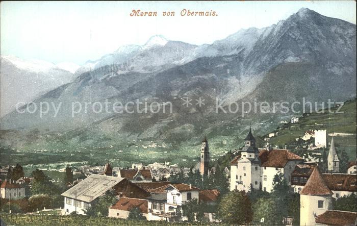 Meran Merano Blick von Obermais