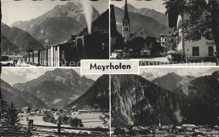 Mayrhofen Zillertal Bahn Strassenpartie Ortsansichten