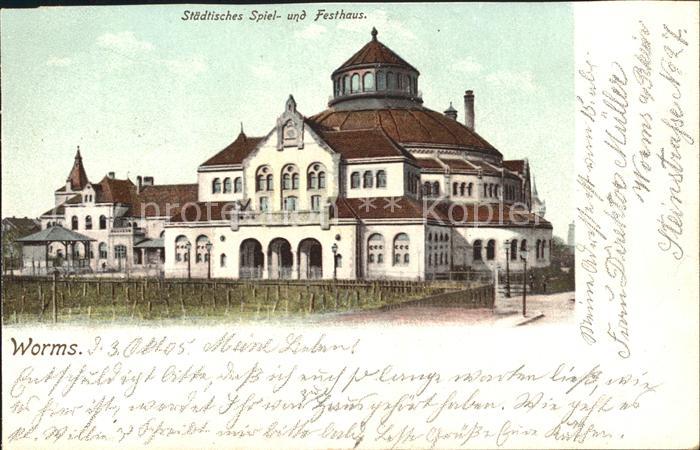 Worms Rhein Staedt Spiel und Festhaus