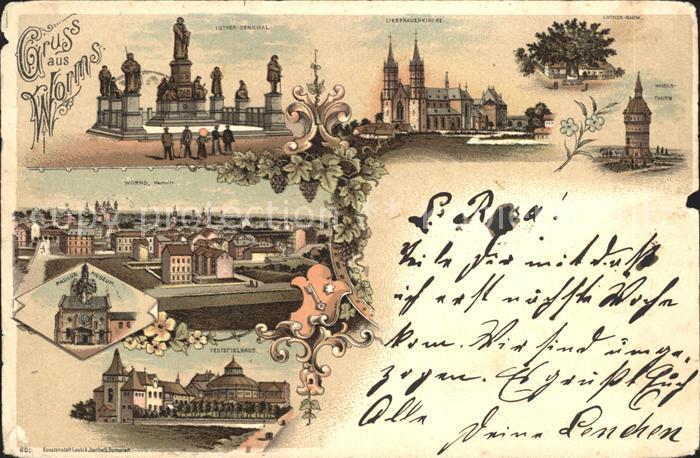 Worms Rhein Luther Denkmal Liebfrauenkirche Luther Baum Wasserthurm Paulus Museu