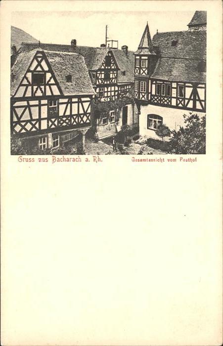 Bacharach Rhein Blick vom Posthof