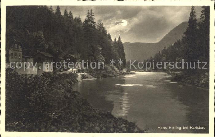 Karlsbad Eger Hans Hailing Felsen an der Eger