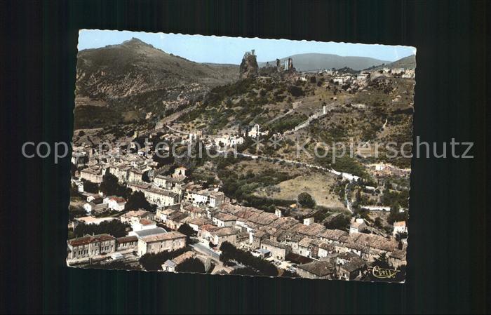 Rochemaure Vue generale aerienne