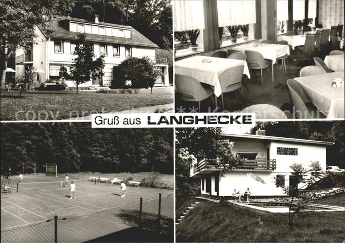 Langhecke Gasthaus Pension Zum Gruenen Wald Tennisplatz