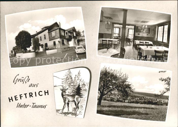 Heftrich Gasthaus Pension Zum Taunus Reh Landschaft