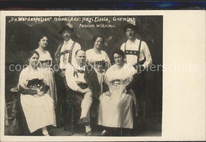 GARMISCH-PARTENKIRCHEN Bayern Die Werdenfelser Pension Wilhelma Gruppenbild Trac