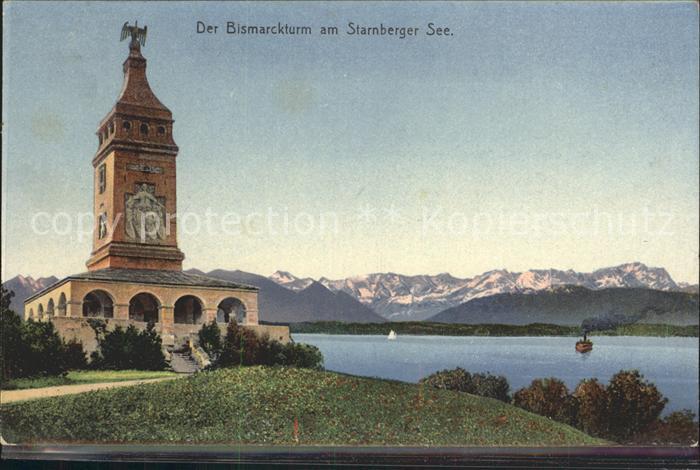 Assenhausen Starnberg Bismarckturm am Starnberger See Alpen