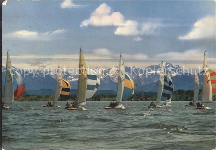 Starnbergersee Segelregatta Alpenpanorama